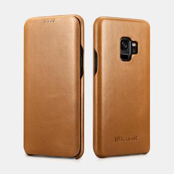 Case Flip Cover de Cuero Genuino con Tapa Imantada Samsung S9 Y S9 Plus