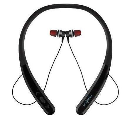 Auriculares negros con banda para el cuello Bluetooth®