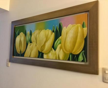Cuadro de Tulipanes Amarillos