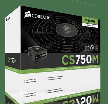 fuente de poder CORSAIR 750w 80 plus GOLD semi modular tx, rmx