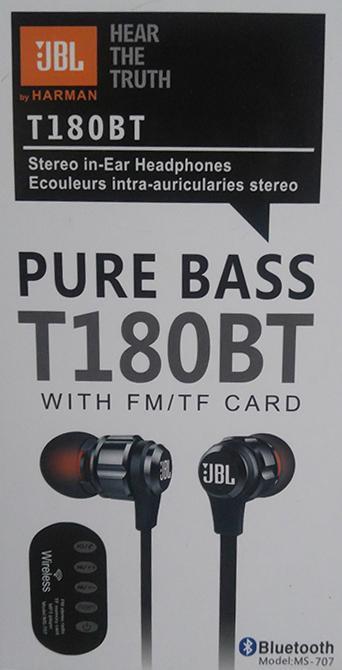 JBL T180BT AUDIFONOS BLUETOOTH ESTEREO RADIO FM SD DEPORTIVO COMPLETO OPCION AL SONY MW SONY SBH