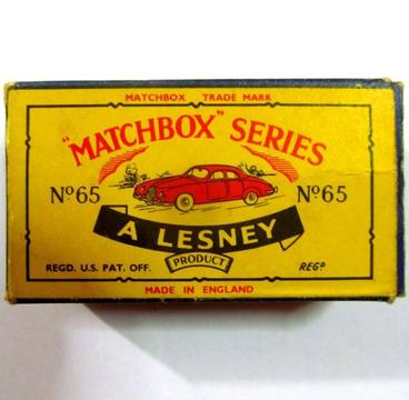 Jaguar Sedan Nro. 65 Rojo Metal Matchbox. Inglaterra. 60´s. Con su Caja Original