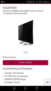 Televisor 3d de 42