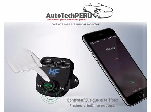 TRANSMISOR FM BLUETOOTH SD USB HANDS FREE DE CAVINA