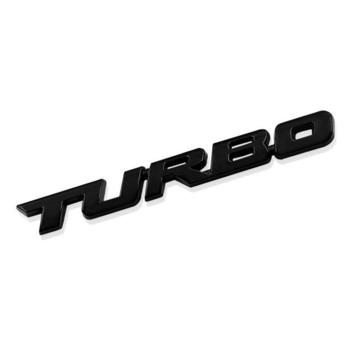 Emblema de Metal en Negro Mate Turbo