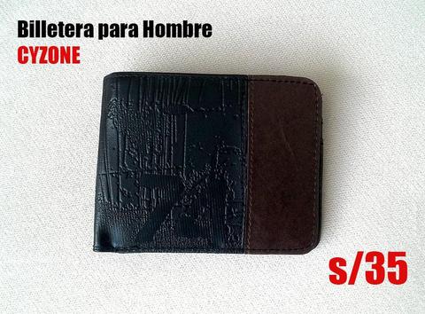 POR NAVIDAD VENDO BILLETERA DE LA MARCA CYZONE PARA CABALLERO TOTALMENTE NUEVA! A BUEN PRECIO s/35