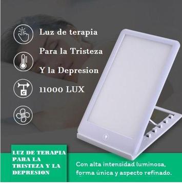 Luz lampara de terapia de tristeza y depresion 10000 LUX tratamiento para el bienestar y para mejorar el estado de animo