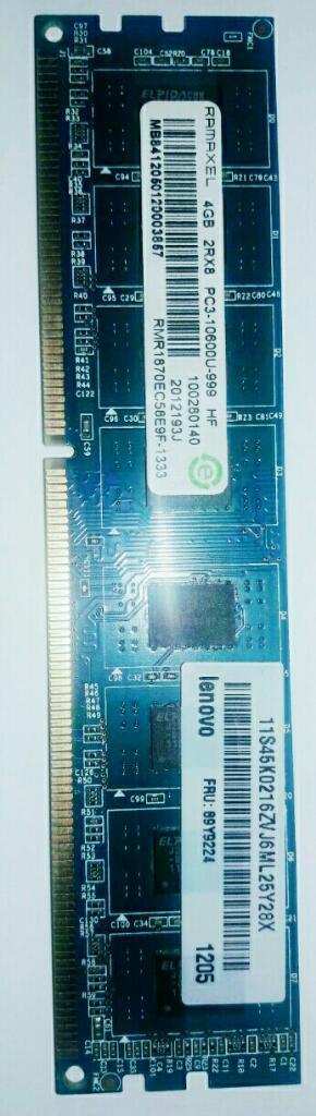 Memoria Ram 4 Gb Ddr3 Pc 2rx8 10600u