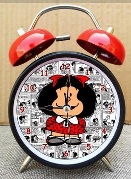 Reloj Despertador Metalico de Mafalda
