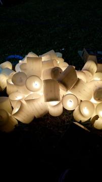 VELAS DE PLASTICO LED DERRETIDAS