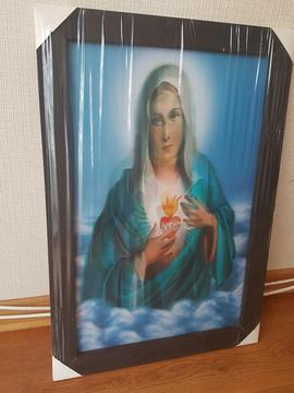 Cuadro 3d de Jesus Y La Virgen Maria