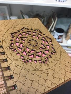 Mandala Block Libreta Calado Laser Libretas Cuaderno