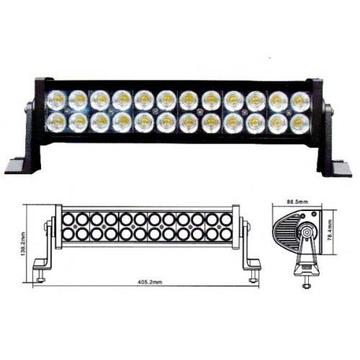 Barra Faro Reflector Led con soporte lateral Americana 72W Garantia Camioneta auto Camion Off road