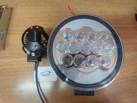 Barra Led Reflector Faro Led Racer® 130W Modelo Ojo de Dios 9'' Diametro Potente
