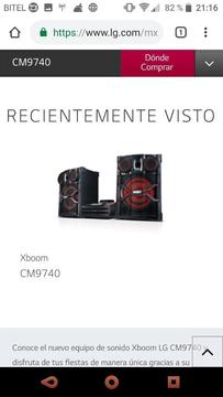 Vendo Equipo de Sonido Lg Xboom Pro