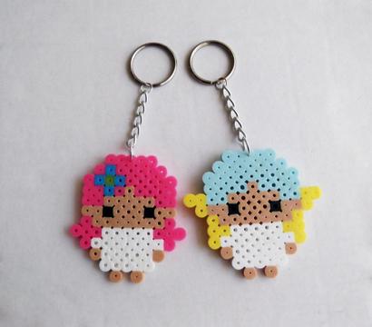 Llavero Little Twins Star En Hama Beads