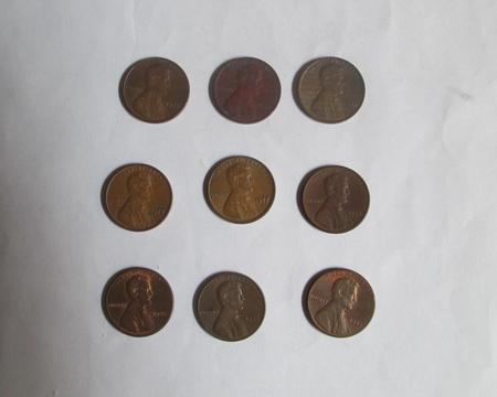 Monedas de un centavo de dolar de 1977 a 1988