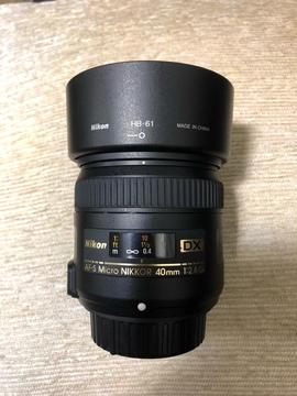 Lente Nikon 40Mm F/2.8 Macro Apsc Camara