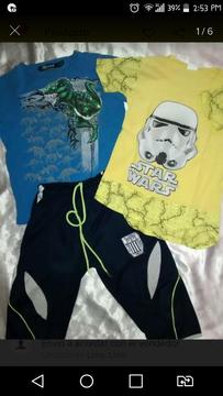Polos STAR WARS Y Chavito Usados Niño 4 a 5 Años