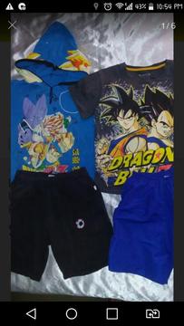 Ropa Niños Dragon Ball 4 A 5 AÑOS USADA TODOX29
