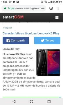 Lenovo K5 Play 32gb