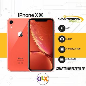 Celulares Iphone XR 64GB/128GB • Desbloqueado de Fabrica • Smartphonesperu.pe