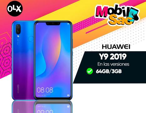 Huawei Y9 2019 64GB Dual Sim //Nuevos Libres de Fabrica Con Garantia de Tienda