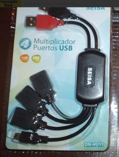 Multiplicador 4 Puertos Usb 2.0 480 Mbps