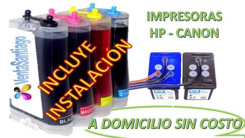 Sistema Continuo Full Tinta Hp Canon Incluye Instalación Y Domicilio Gratis