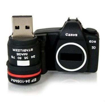 USB llavero en forma de camara dsrl con lente de 16 gb gb de capacidad incluye su estuche de proteccion