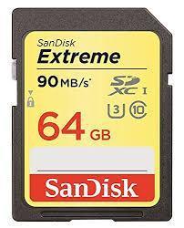 Memoria Sd Sandisk Extreme Pro de 64gb U3 95mb/s 4k Sellado