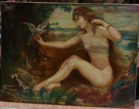 Pintura Diana Cazadora Oleo Sobre Lienzo 139 X 1.05 Cm