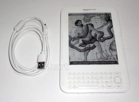 Amazon Kindle D00901 Blanco 3G. Lector de Libros Electronicos. WiFi, 4GB, teclado integrado, altavoz, Internet Free