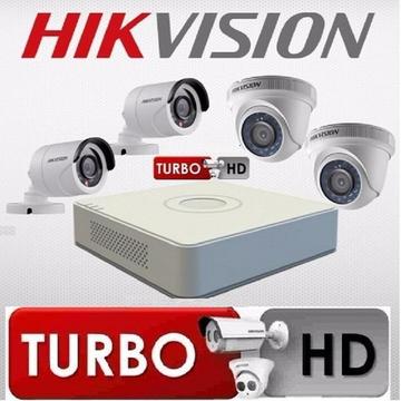 04 CAMARAS DE SEGURIDAD HIKVISION HD con DISCO 500GB