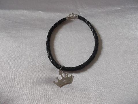 Pulsera de cuero y plata 950