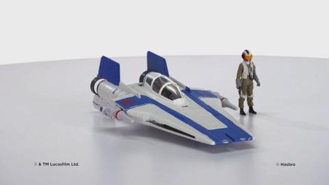 Nave Resistance AWing Fighter and Resistance Pilot Star Wars