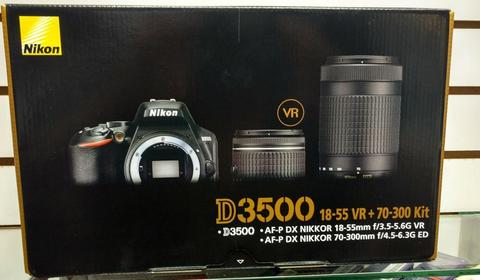 Camara Nikon D3500 18 55mm 70 300mm Nuevo Sellado Oferta