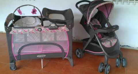 Combo Cuna Pack And Play Y Coche Graco