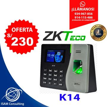 Marcador Digital Reloj Biometrico Control De Asistencia Huella Digital ZKTECO K14