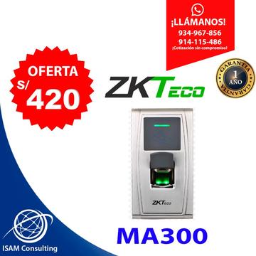 Marcador Digital Reloj Control De Asistencia y Acceso Biometrico Huella Digital ZKTECO MA300