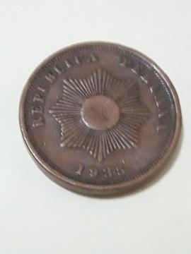 Moneda Peruana 1935 Dos Centavos