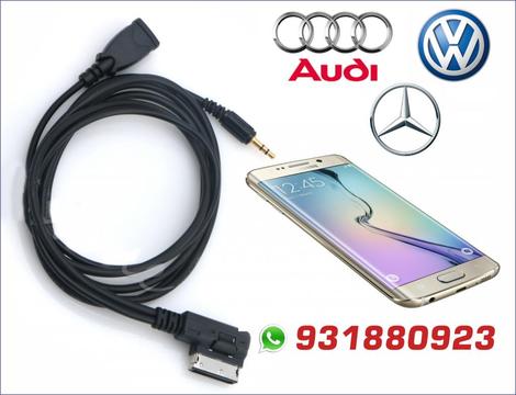 Cable Auxiliar AMI 3.5mm para AUDI / VOLKSWAGEN / MERCEDES BENZ