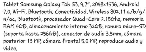Tablet Samsung Galaxy Tab S3 Sm T820