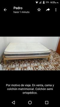 Se Vende Cama Y Colchón en Buen Estado