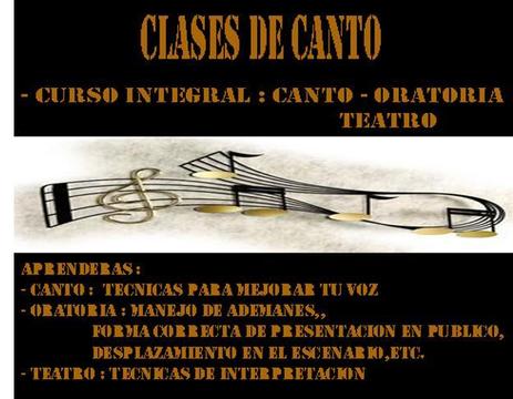 CLASES DE CANTO ... ! para todos !