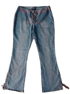 Pantalon Jean bordado Mujer Talla 32 No Boundaries original de EEUU Regalo Navidad amor moda