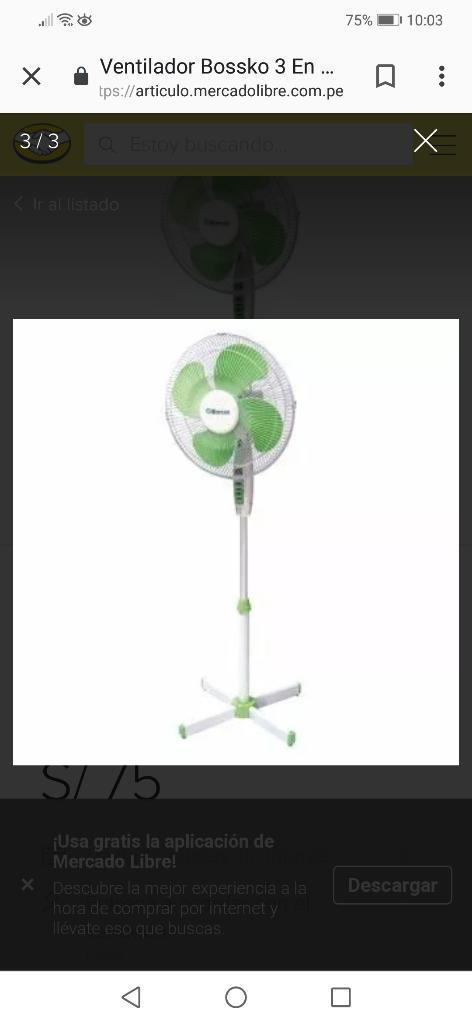 Ventilador Bossko Excelente Condiciones