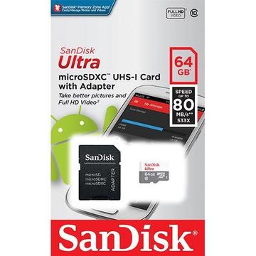 Memoria Microsd 64gb Sandisk Ultra Clase 10 Delivery