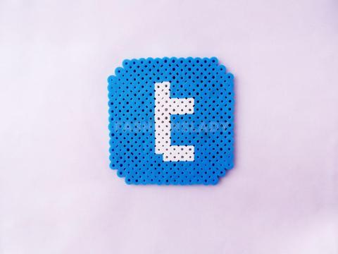 Hama Beads Figura Twitter De Redes Sociales