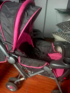 Coche Cuna Fucsia Baby Kits Remato